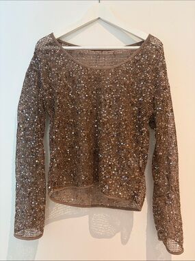 Sheer Sequin Top
